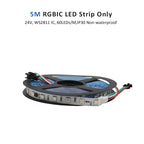 WS2811 RGB IC Running Water Flowing Strip Lights DC 24V 5050 60Leds RGBIC Flexible Ribbon RF Touch Remote Control LED Lighting
