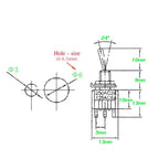 Toggle Switch,ON/Off SPST Switch with Pre-soldered Wire,3v/5v/12v/24v/72v/110v/220v/240v/Mini Toggle Switches for car,Truck