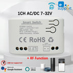 1/2/4CH EWeLink WIFI Smart Switch 7-32V 85-250V 220V Wireless Remote Control Relay Module For Garage Door Access Alexa Google
