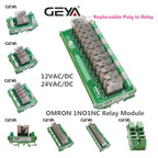 SALE GEYA 2/4/16 Channel PLC Relay Module 12V/24V DC 8A with Fuse Protection DIN Rail Mount Industrial Automation