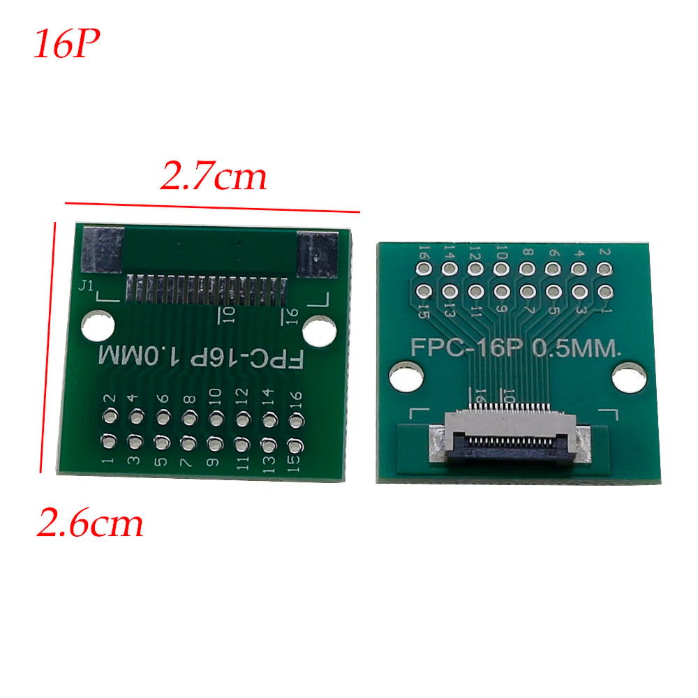FPC FFC Flexible Cable Adapter Board 0.5mm Pitch Connector SMT to 2.54mm 16P/18P/20P/22P/24P/26P/30P/36P/40P/45P/50P/56P/60P/80P