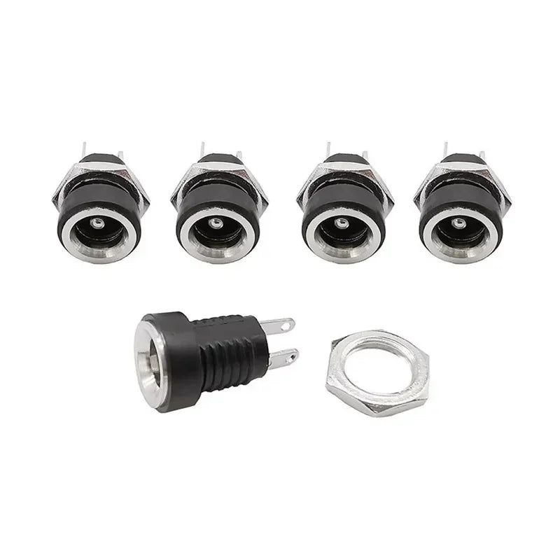10/50/200Pcs DC-022B DC Power Socket 5.5x2.1/2.5mm Panel Mount Female Jack Socket  DC Connector DC022B