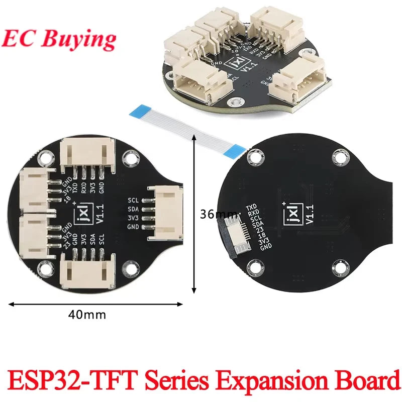 1.28 Inch TFT LCD 1.28'' Display Round Color IPS Screen GC9A01 Driver Capacitive Touch 240*240 ESP32S3 Development Board Module