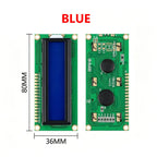 LCD1602 1602A LCD Display Module 16x2 Character Blue Yellow Green Gray Screen PCF8574 I2C IIC Interface 5V for Arduino