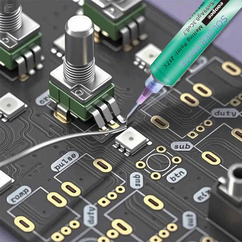 Sn99Ag0.3Cu0.7 Lead Free Solder Paste Needle Tube for PCB/BGA/SMD Soldering USB Socket Repair Tin Welding Solder Paste 20-38um