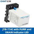 CHINT Liquid Level Relay JYB-714/714B/714C AC220/380V Water Level Controller with PUMP/DRAIN/RUN LED Panel and DIN Rail Mount