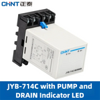 CHINT Liquid Level Relay JYB-714/714B/714C AC220/380V Water Level Controller with PUMP/DRAIN/RUN LED Panel and DIN Rail Mount