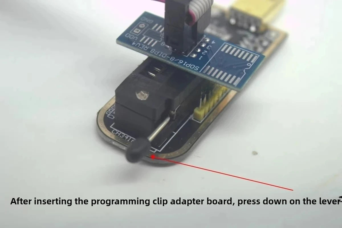 1PCS  CH341A CH341B 24 25 Series EEPROM Flash BIOS USB Programmer Module SOIC8 SOP8 Test Clip For EEPROM 93CXX / 25CXX / 24CXX
