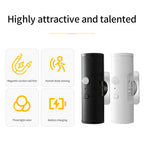 Magnetic Rechargeable PIR Motion Sensor LED Night Light, 3 Colors Dimmable Wireless Wall Lamp for Bedroom Hallway Closet