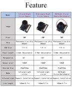 Raspberry Pi 4B Camera Module Night Vision 5MP Webcam With Infrared IR Sensor LED Light For Raspberry Pi 4B/3B+/3B