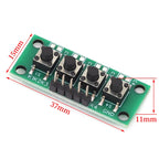 1x4 Single Row 4 Independent Push Button Module Arduino Electronic Experiment Teaching Development Board