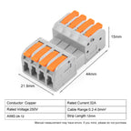 5PCS Male Female Docking Electrical Wire Connector Quick Universal Plug-in Type Butt Conductor Wiring Terminal Block With Lever