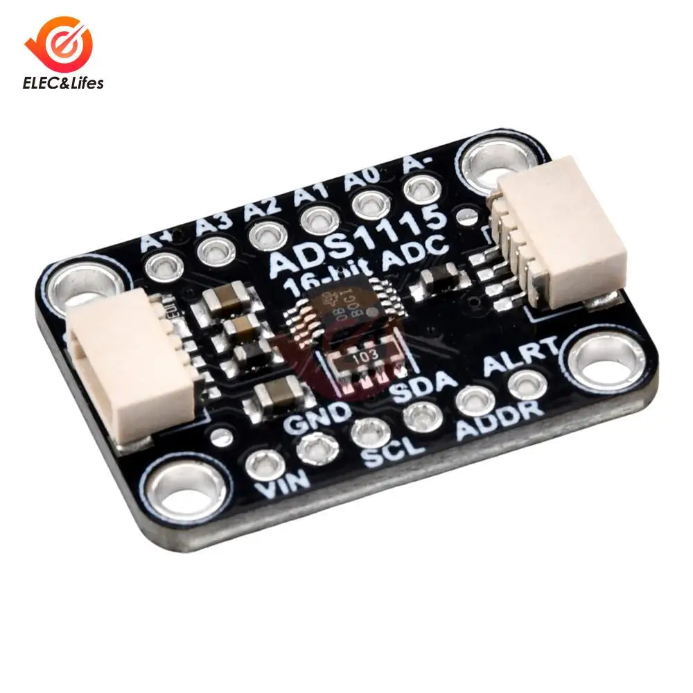 ADS1115 16 Bit I2C Module Precision ADC 4 Channel Development Board Pro Gain Amplifier 2.0V to 5.5V for Arduino Raspberry Pie