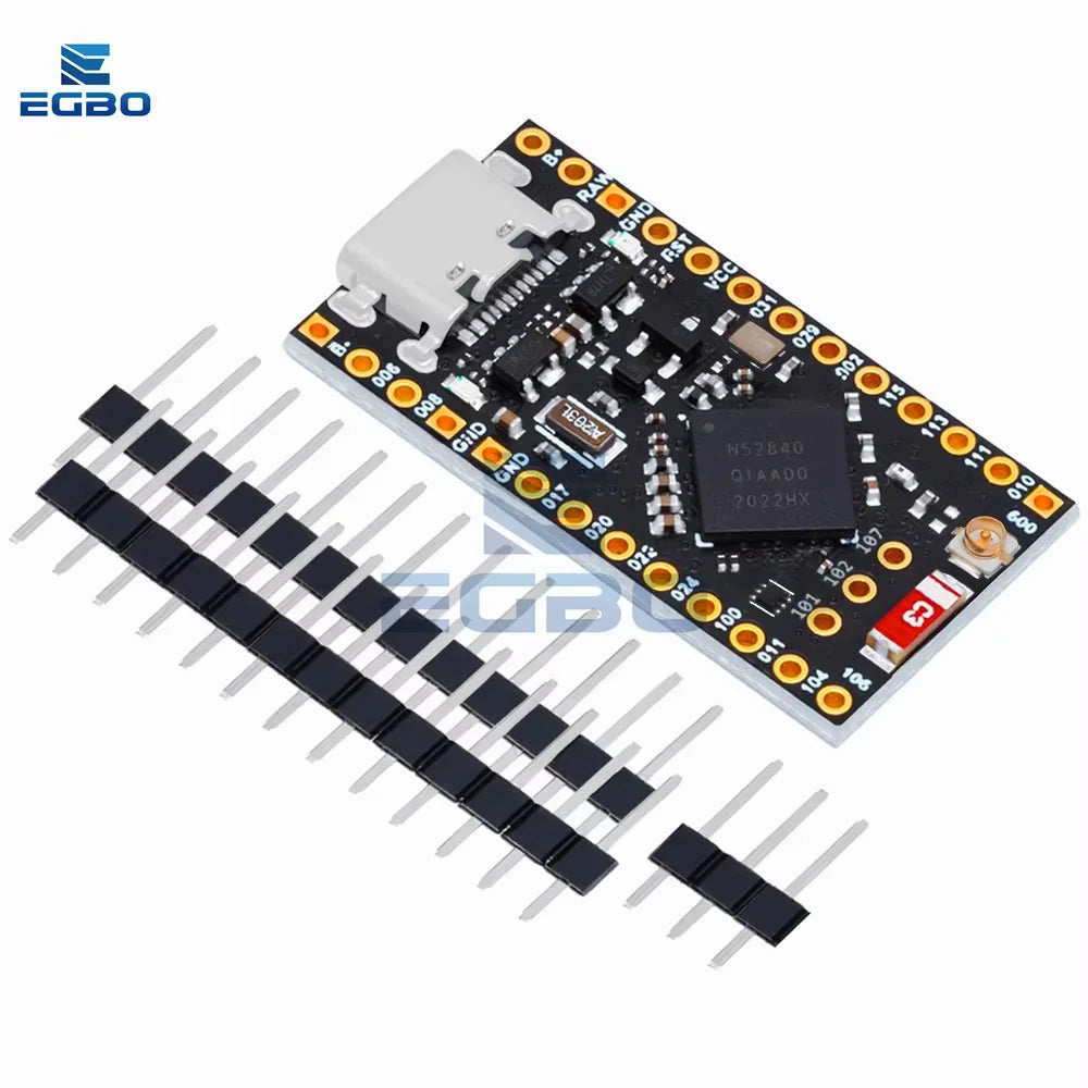 NRF52840 Development Board Compatible With Nice,New ipex antenna base version,Nano V2.0 Bluetooth Charging Management Pro Type-c