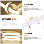 DC5V COB LED Strip With Switch 320Leds/m Flexible Neon Light USB Power Waterproof FOB LED Lights 3000K-6000K Ribbon Tape