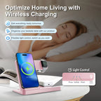15W Magnetic Wireless Charger 3 In 1 Fast Charging Station Travel Foldable for Magsafe iPhone 1716/15/14 Apple Watch AirPods Pro