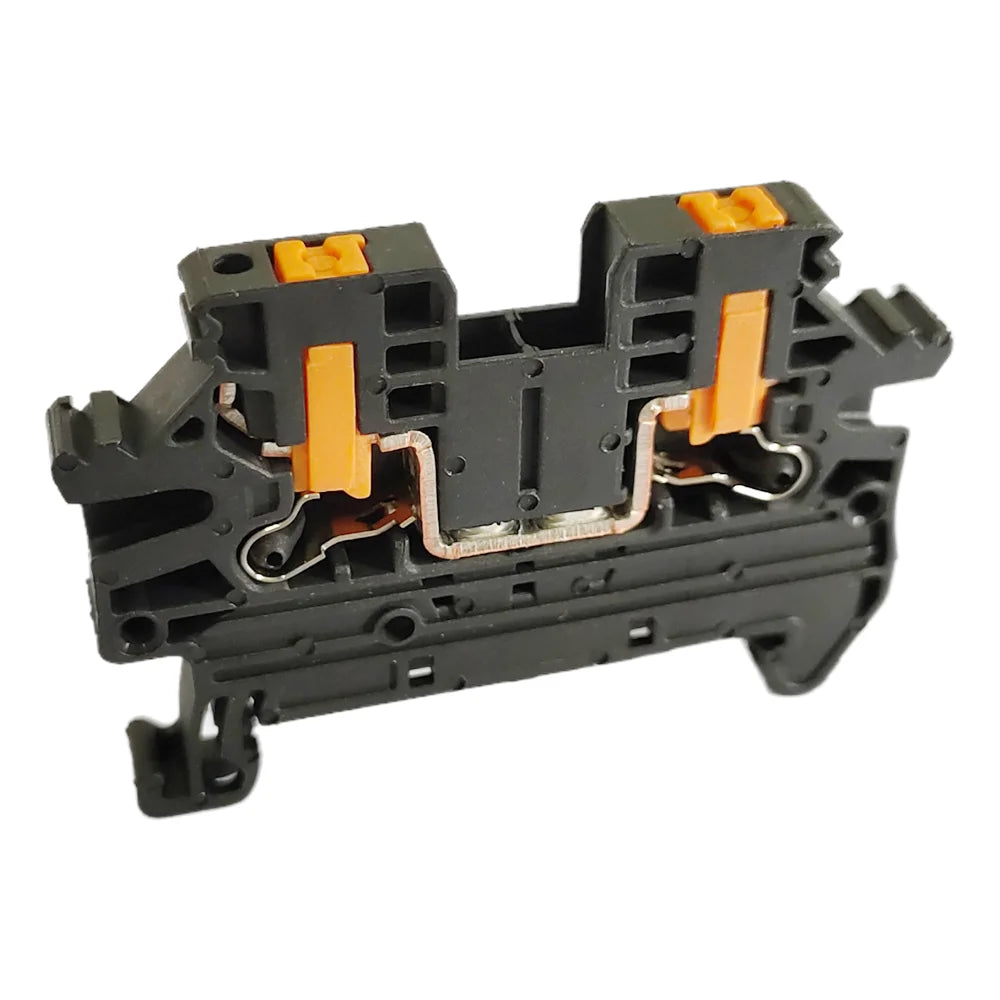 10Pcs/lot PTV2.5 DIN Rail Terminal Block Side Entry Push-in Connection 2.5mm² 12AWG Cable Wiring Electrical Wire Connector