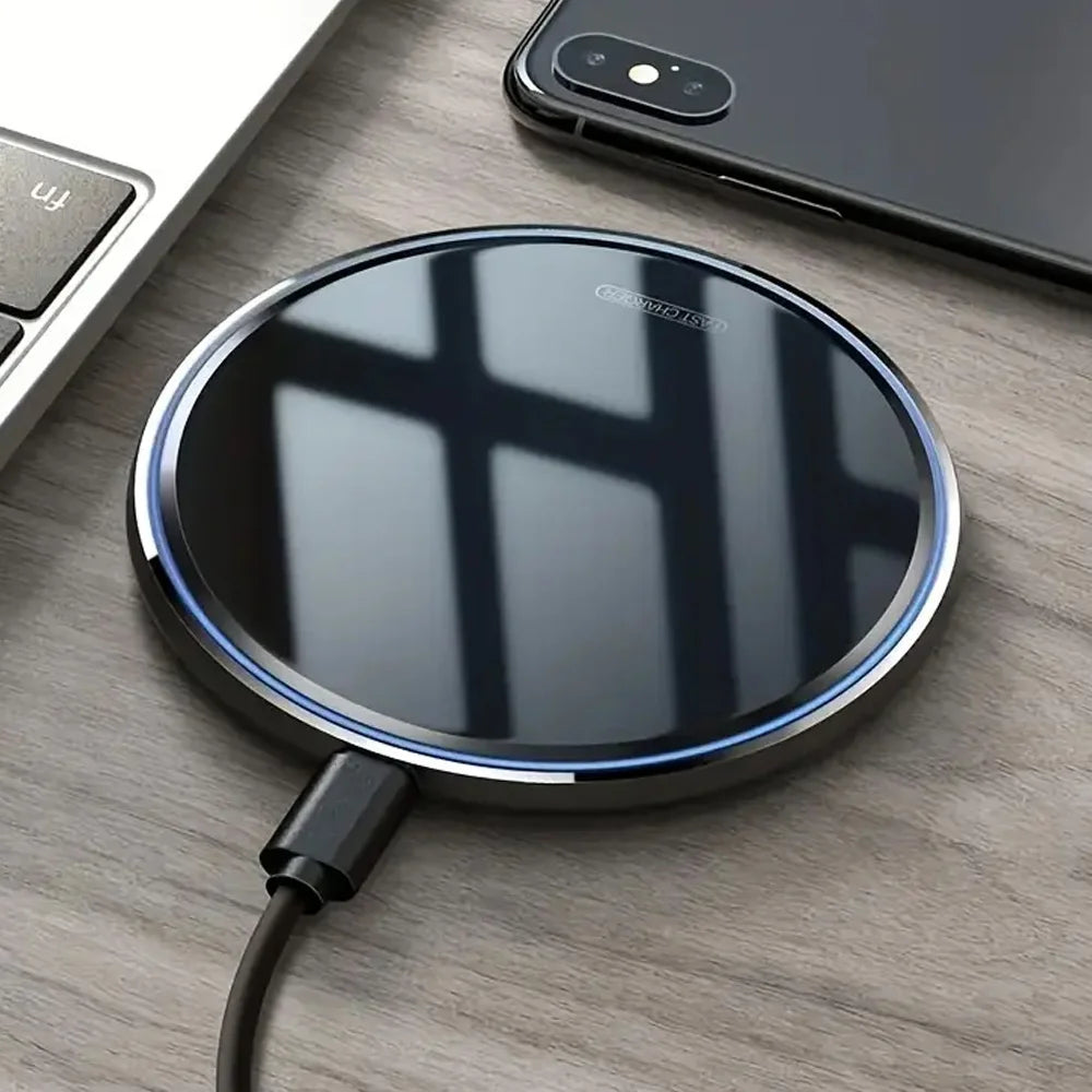 Universal 15W Fast Wireless Charger Pad Compatible with iPhone 17/16/15 Pro Max, Samsung Galaxy S22/S21 Ultra, Huawei, Xiaomi,