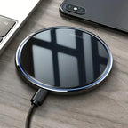 Universal 15W Fast Wireless Charger Pad Compatible with iPhone 17/16/15 Pro Max, Samsung Galaxy S22/S21 Ultra, Huawei, Xiaomi,