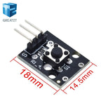 GREATZT  KY-004 3pin Button Key Switch Sensor Module for Arduino Diy Starter Kit 6*6*5mm 6x6x5mm KY004