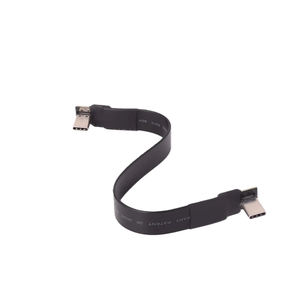 ADT-Link USB 3.2 Type-C to USB-C FFC USB C FPV Flat Slim Thin Ribbon FPC Cable Gen2x2 20Gbps 90°Adapter for Data Sync&Charging
