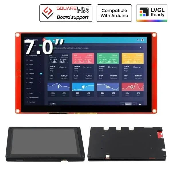 CrowPanel 7.0" HMI ESP32 Display 800x480 7 inch RGB TFT LCD Touch Screen Compatible with Arduino/LVGL/ PlatformIO/Micropython