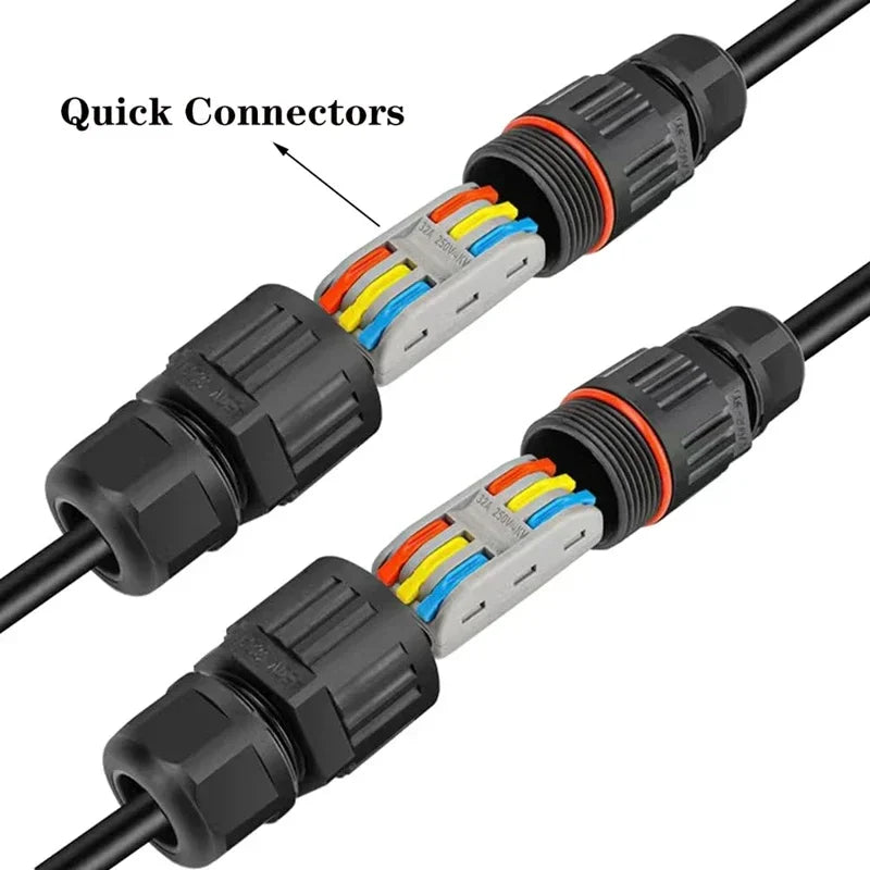 IP68 Waterproof Joint Wire Quick Connection Connector 2/3 Pin Solder Less LED Lamp Wiring Outdoor Rainproof Terminal New