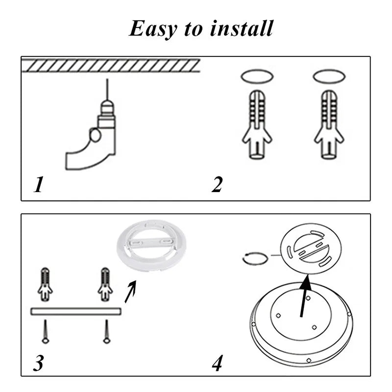 Led Motion Sensor Light 85-220V Ceiling Lamp For Home Corridor Stair Veranda Living Room Bedroom Rader Sensor Smart Night Light