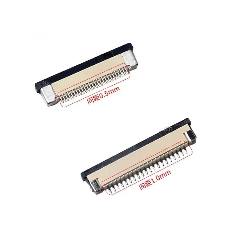 10Pcs FPC FFC Connector 0.5mm 1.0mm AWM 20624 80C 60V VW-1 Flat Cable PCB 4/5/6/7/8/10/12/14/16/18/20/26/30/32/36/40/50/60Pin