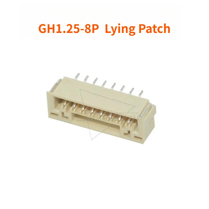 100PCS   GH1.25 Locking Connector with Buckle  2 3 4 5 6 8p Horizontal/vertical Mounting  Rubber Shell  Terminal