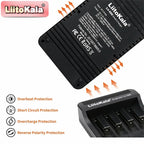 LiitoKala Lii-500 Battery Charger 4 Slot LCD Tester for 18650 26650 AA AAA Flashlight Vape Li-ion NiMH Rechargeable Cells