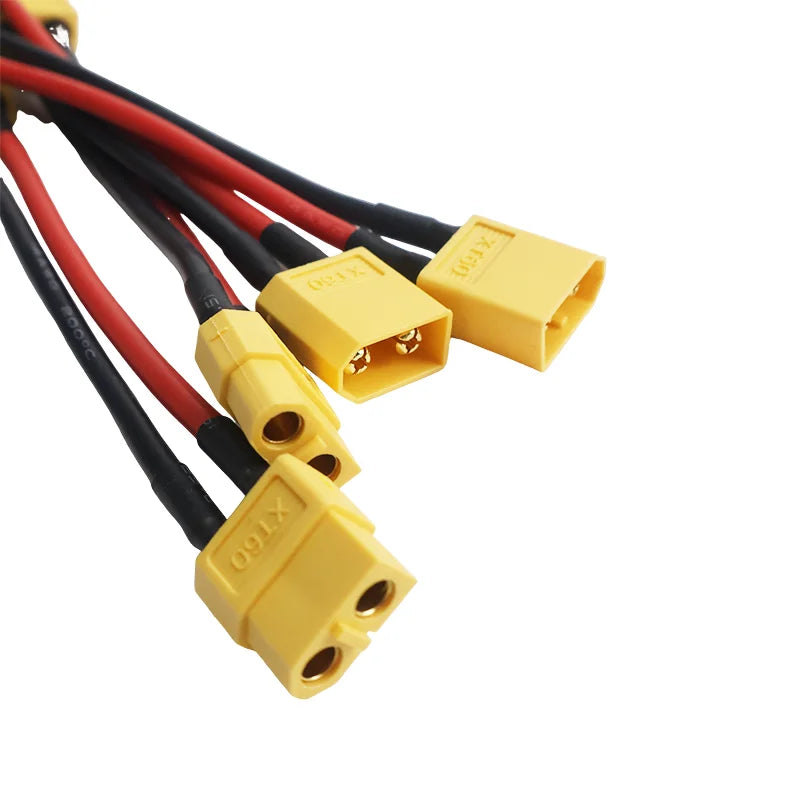 4pcs XT60 XT30 XT90 Battery Connector 100mm Silicone Wire Male/Female Dual Extension for Battery Charger Motor Expand DIY