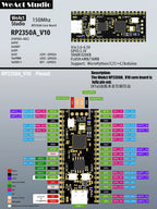 WeAct RP2350A_V10 all pin out Raspberry Pi  RP2350 RISC-V Hazard3 520KByte SRAM 4/16MByte QSPI Flas