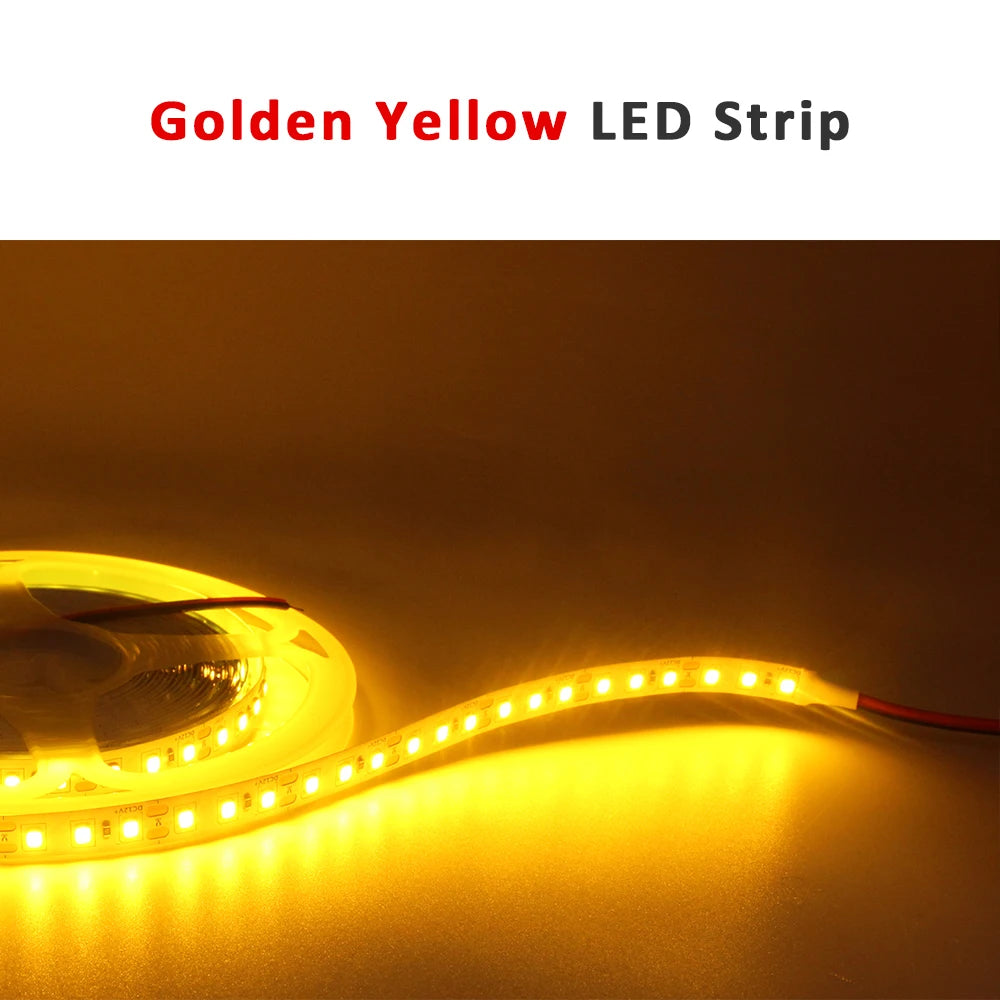 12V LED Strip 1M-5M 600 SMD 2835 6000K 3000K Warm White Stripe Flex Tape Light 120LEDs M 8mm PCB Non Waterproof Ledstrip Lamp