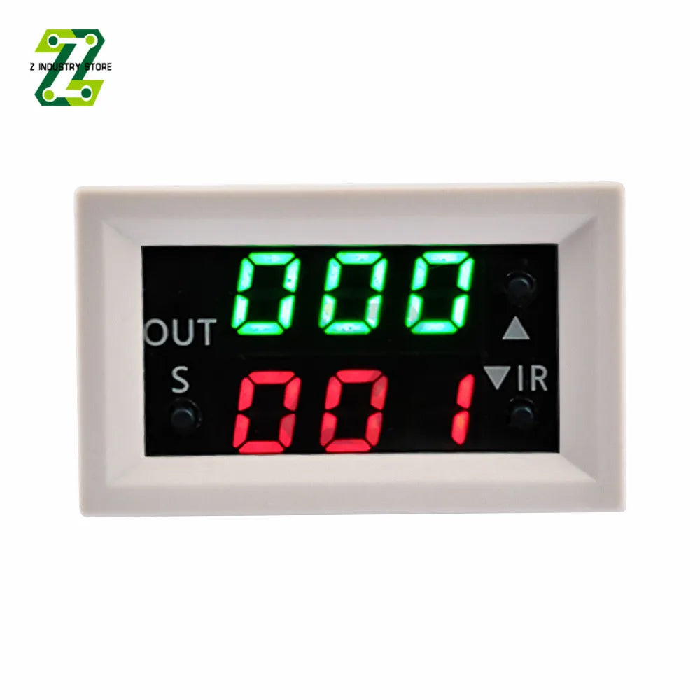 Dual Display Time Relay Module DC 12V Time Delay Relay Relay Timing Delay Cycle Time Control Switch 20A Passive Output