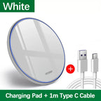 Universal 15W Fast Wireless Charger Pad Compatible with iPhone 17/16/15 Pro Max, Samsung Galaxy S22/S21 Ultra, Huawei, Xiaomi,