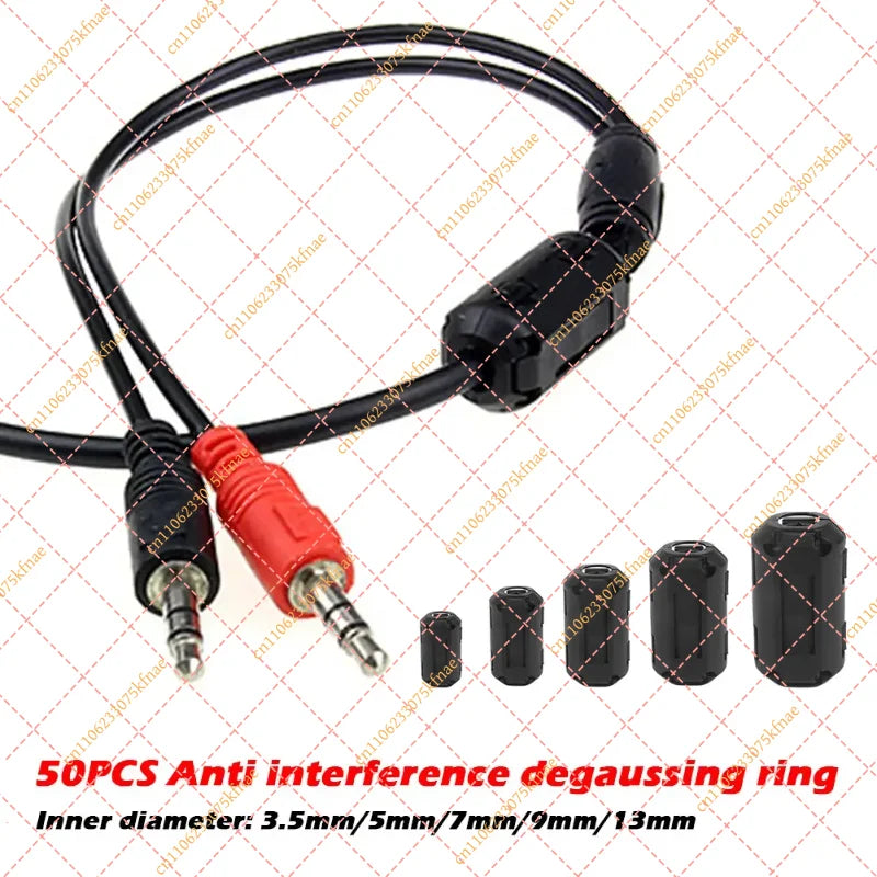 Clip-On Ferrite Beads EMI RFI Filter Noise Suppressor for USB & Power Cables (22/50 Pcs)