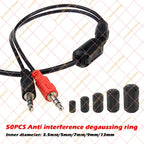 Clip-On Ferrite Beads EMI RFI Filter Noise Suppressor for USB & Power Cables (22/50 Pcs)