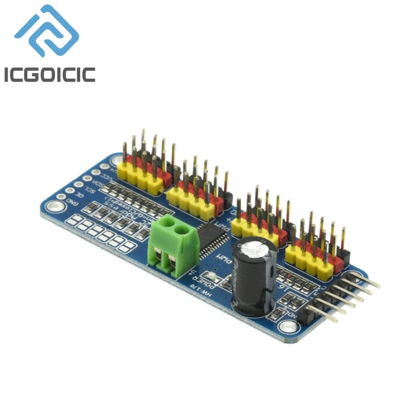 1-10PCS PCA9685 Robot Controller IIC Interface 16 Channel 12-Bit PWM Servo Motor Driver Board for Arduino Robot/ Raspberry Pi