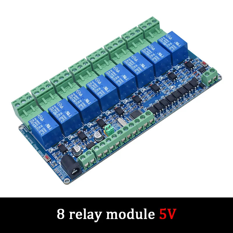 5V 12V Modbus Rtu 4 8 channel Relay Module RS485 TTL Communication 4 8 way Input Relay Module