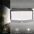 468LED Solar Power PIR Motion Sensor Wall Light 3 Working Modes Waterproof Security Solar Lights for Garden Path Yard Garage