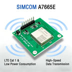 SIMCOM A7665E LTE CAT1 Breakout Board 4G GSM Cellular Module with SIM Slot Development Board for Vehicle GPS Tracker