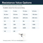 10PCS RE Precision Metal Film Non-Inductive Resistor 0.1% 25PPM 0.25W 0.5W 1W 2W Sampling Resistor