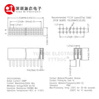 1.27mm 1.27 Double Row Female 2~50P Breakaway PCB Board Pin Header Socket Connector Pinheader 2*3p 2*10p 2*6 2*20 2*12 2*25