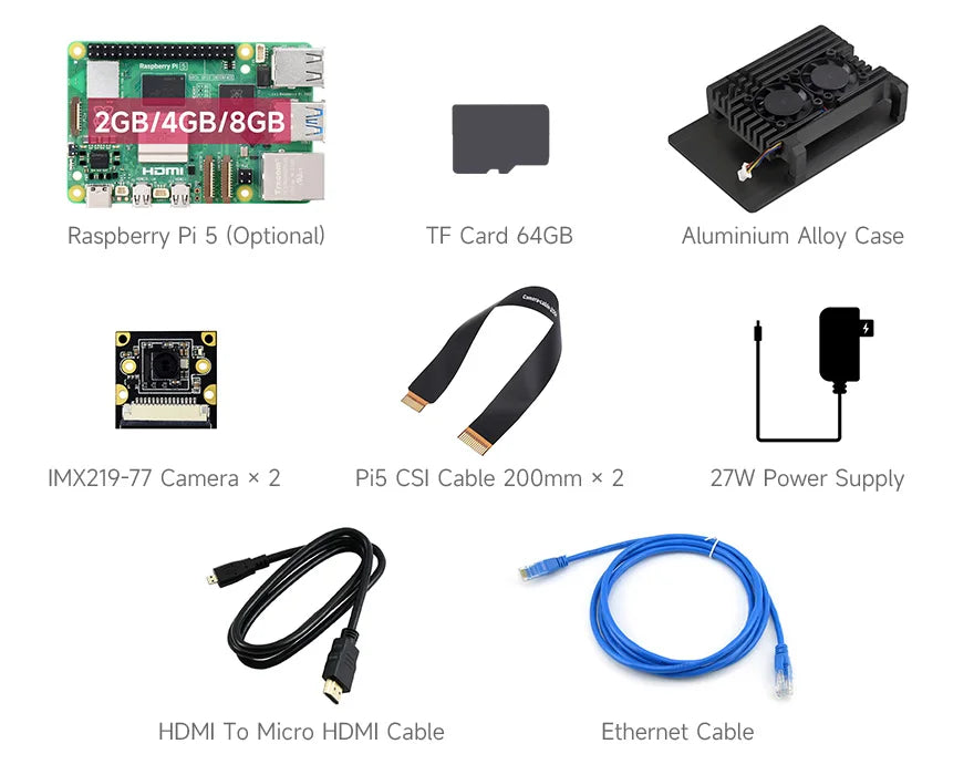 Raspberry Pi 5, Options for 4GB/8GB RAM, BCM2712 Processor, 2.4GHz Quad-Core 64-bit Arm Cortex-A76 CPU Built Using RP1 I/O