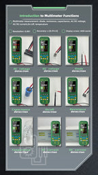 BSIDE 4-IN-1 Handheld Oscilloscope Digital Multimeter+Function Signal Generator Dual Channel O7:25MHz/O9:50MHz Current Tester