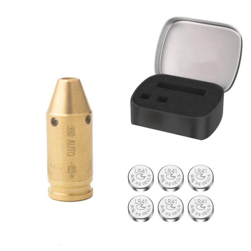 380ACP Laser Boresighter .380 auto Laser Collimator 380 Cal Red Laser Bore Sighter
