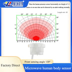 XKC-LD500B Human Existance Motion Sensor 5.8GHz Microwave Radar Action Movements Detect Human Body Presence Sensor