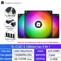 Thermalright TL-C12C 3 in 1 120mm Cooling Fan 5V ARGB gamer Adjust Speed Cooler argb Adjustable computer Case Fan ventilador