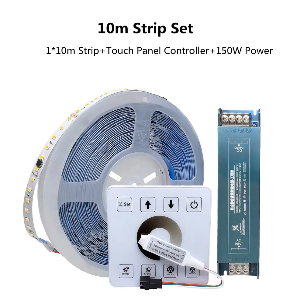 Running Water Flowing LED Strip Light WS2811 SMD2835 Flexible Linear Lamp Set DC24 Horse Race Pixel Addressable
